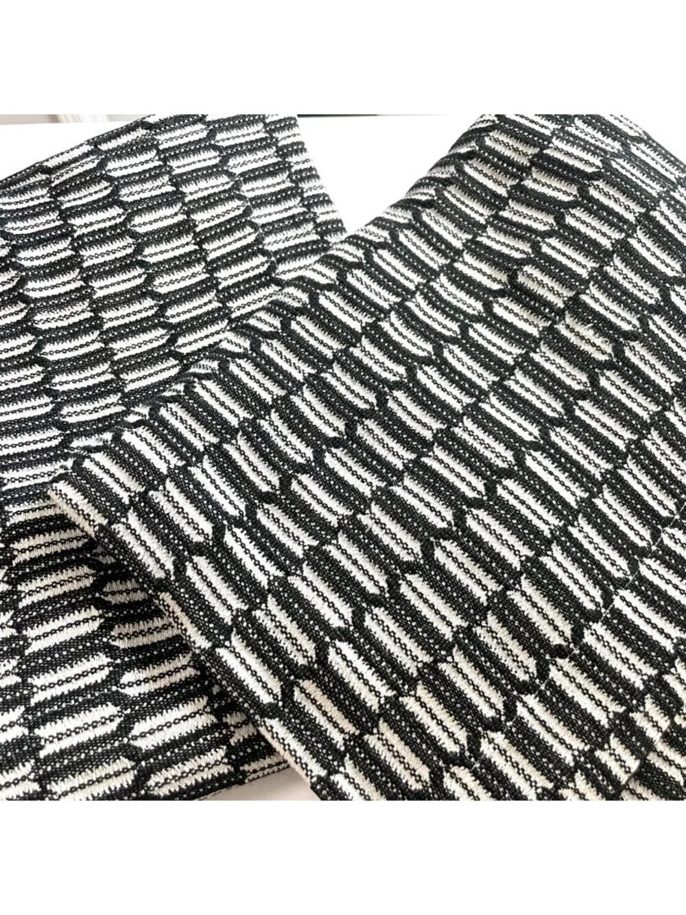 Room & Board Set of 2 Black and White Midcentury Modern Pillowcases